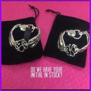 Filigree Monogram Initial Bracelet, NWT